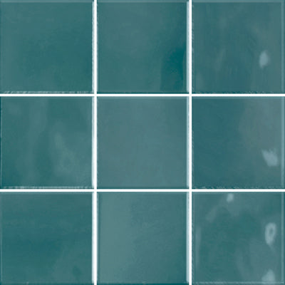 Ligato Teal Blue Gloss 100x100mm