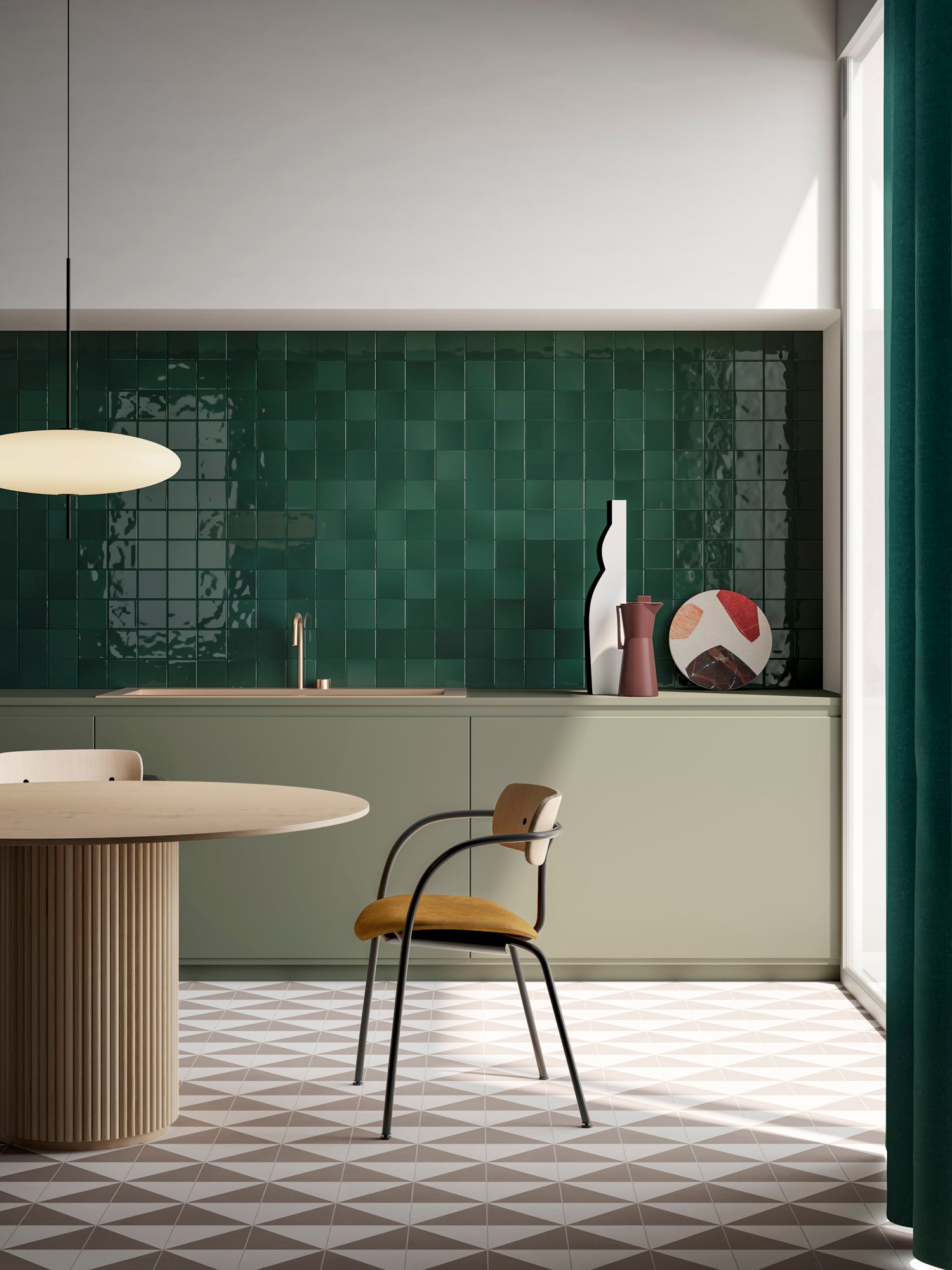 Ligato Emerald Green Gloss 100x100mm 1
