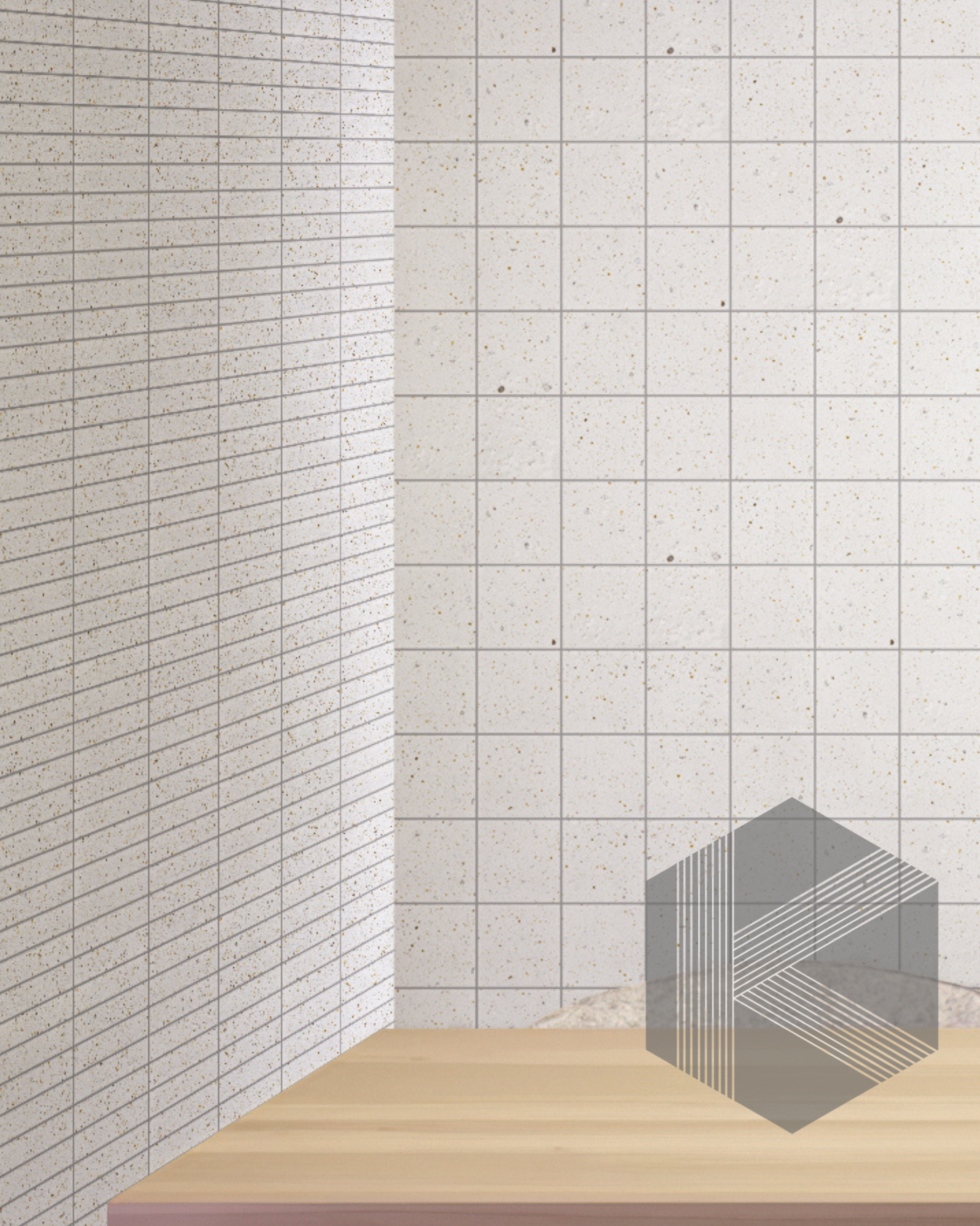 Hatsu Square White Japanese Hand Crafted Mosaics 72x72mm