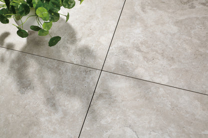 Burton Silver Travertine Look Porcelain Tile