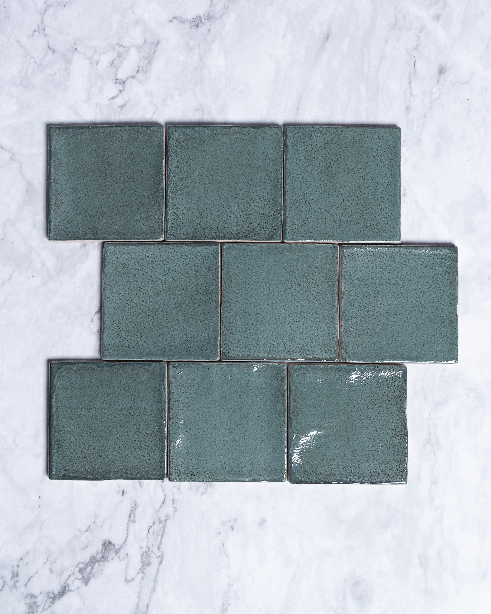 Exville Dark Sage Green Gloss 100x100mm