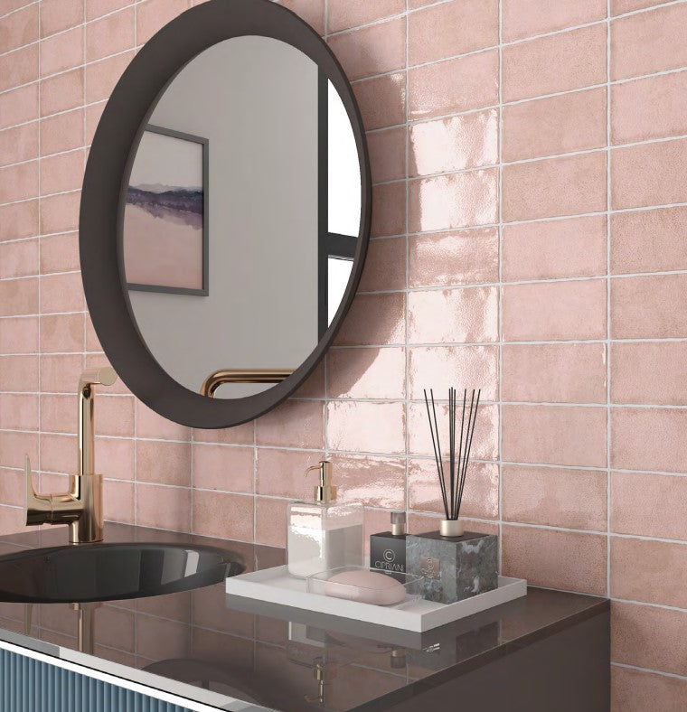 Exville Dusty Pink Gloss 75x150mm 1