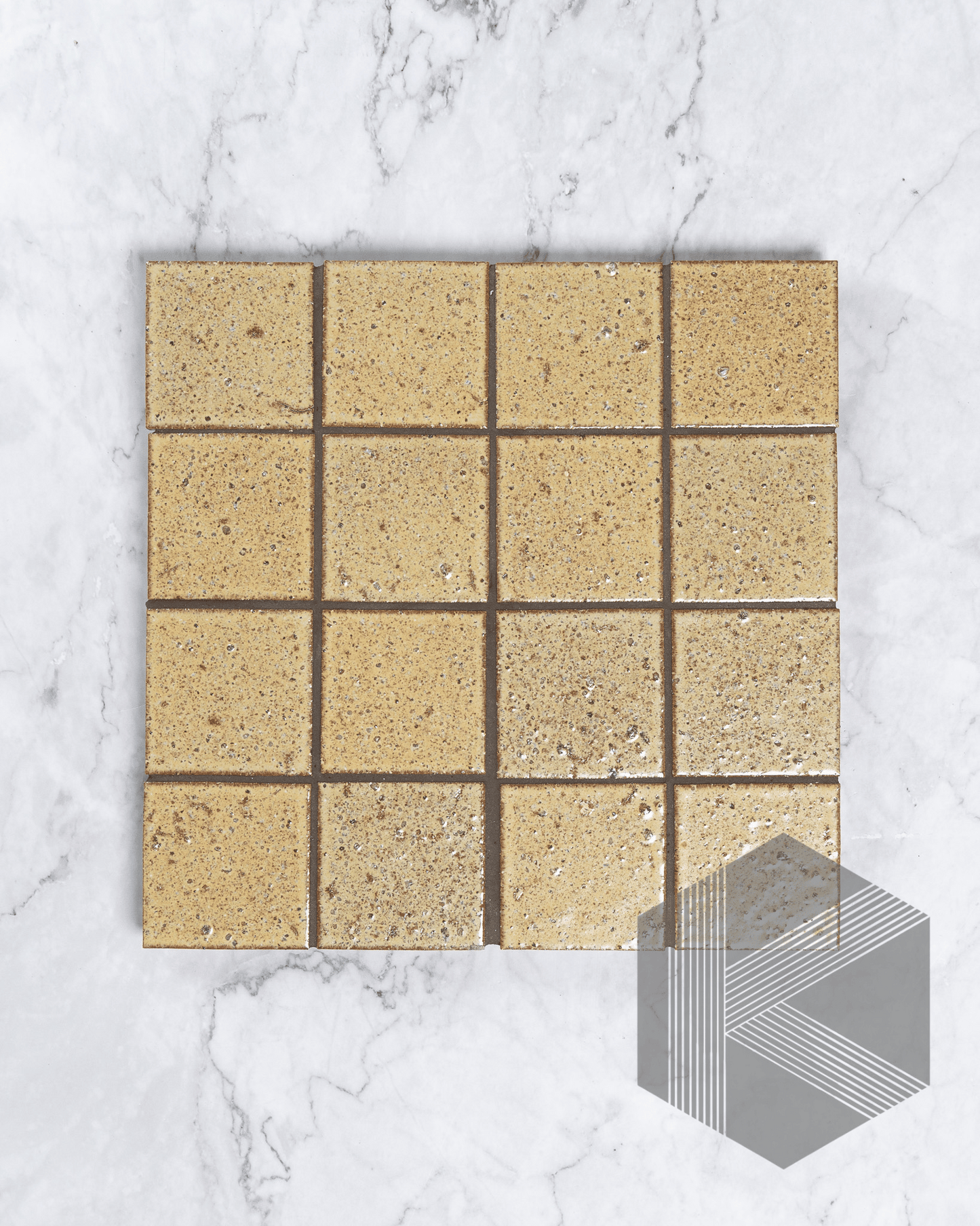 Hatsu Square Wheat Japanese Hand Crafted Mosaics 72x72mm