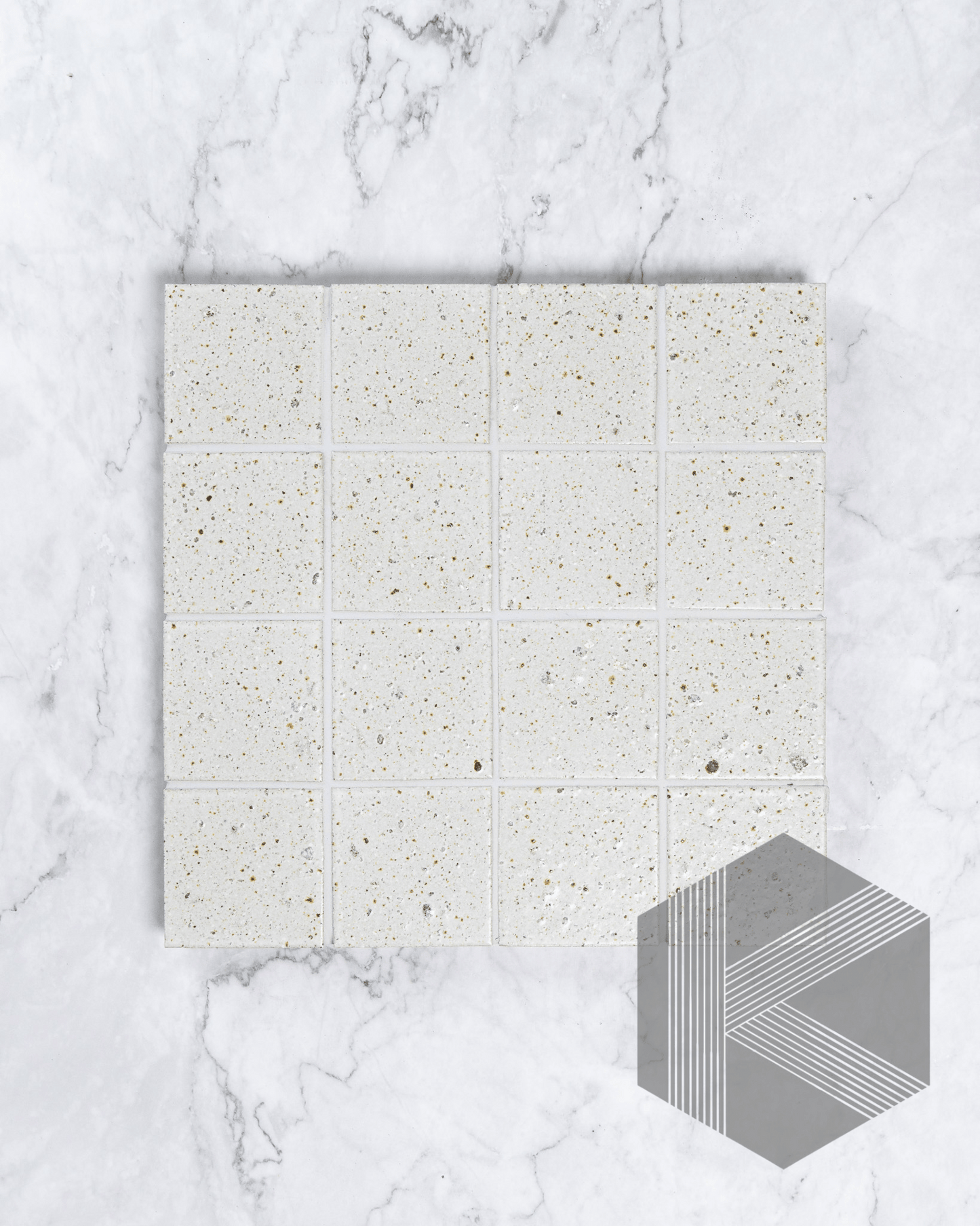 Hatsu Square White Japanese Hand Crafted Mosaics 72x72mm