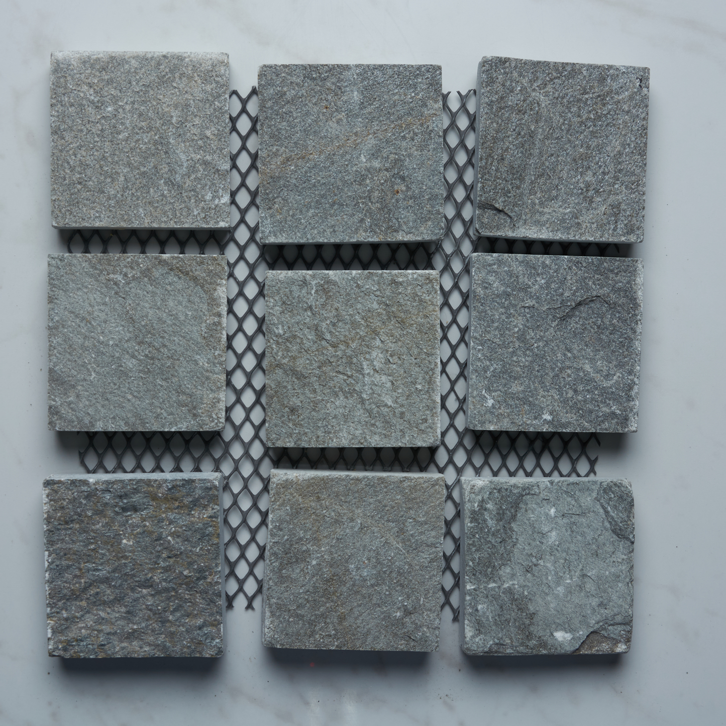 Magnus Cobblestone Mosaic - Ash Grey Split Face 300x300mm